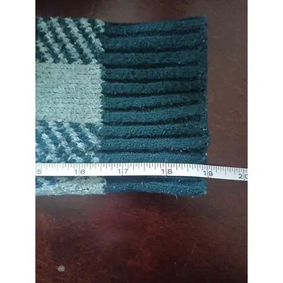 FULL TILT Wavy Checker Sweater Large Green  Y2K 90s Retro Size Medium - Picture 9 of 9